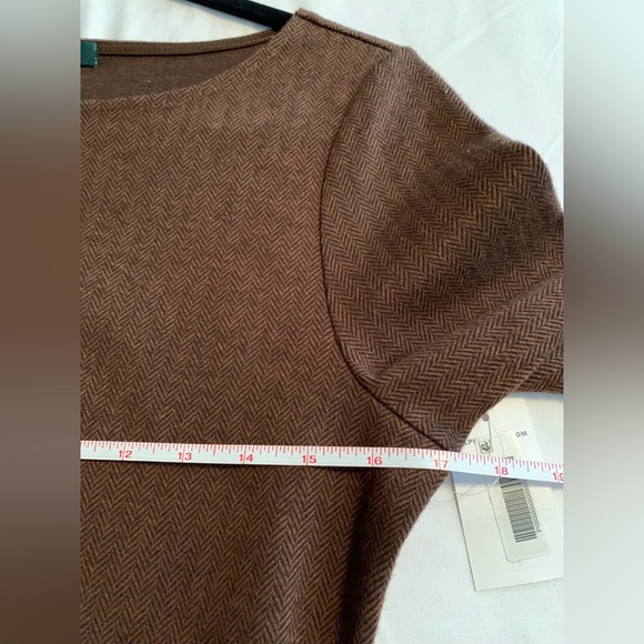 Lauren by Ralph Lauren brown herringbone belted dress - Picture 8 of 12